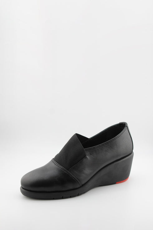 DFC Relax Elegant Leather Wedge Slip-On Loafers